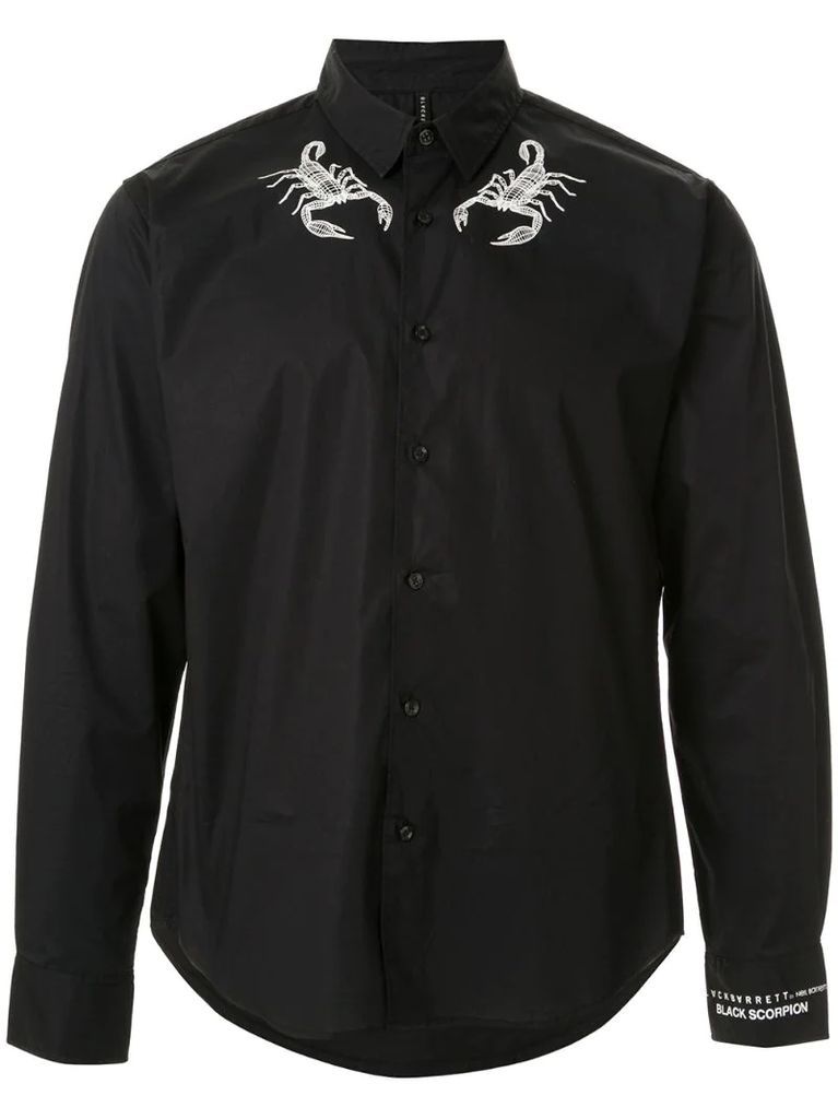 Scorpion print regular-fit shirt