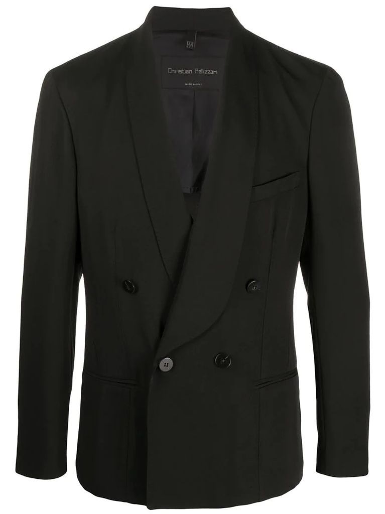 double breasted fitted blazer