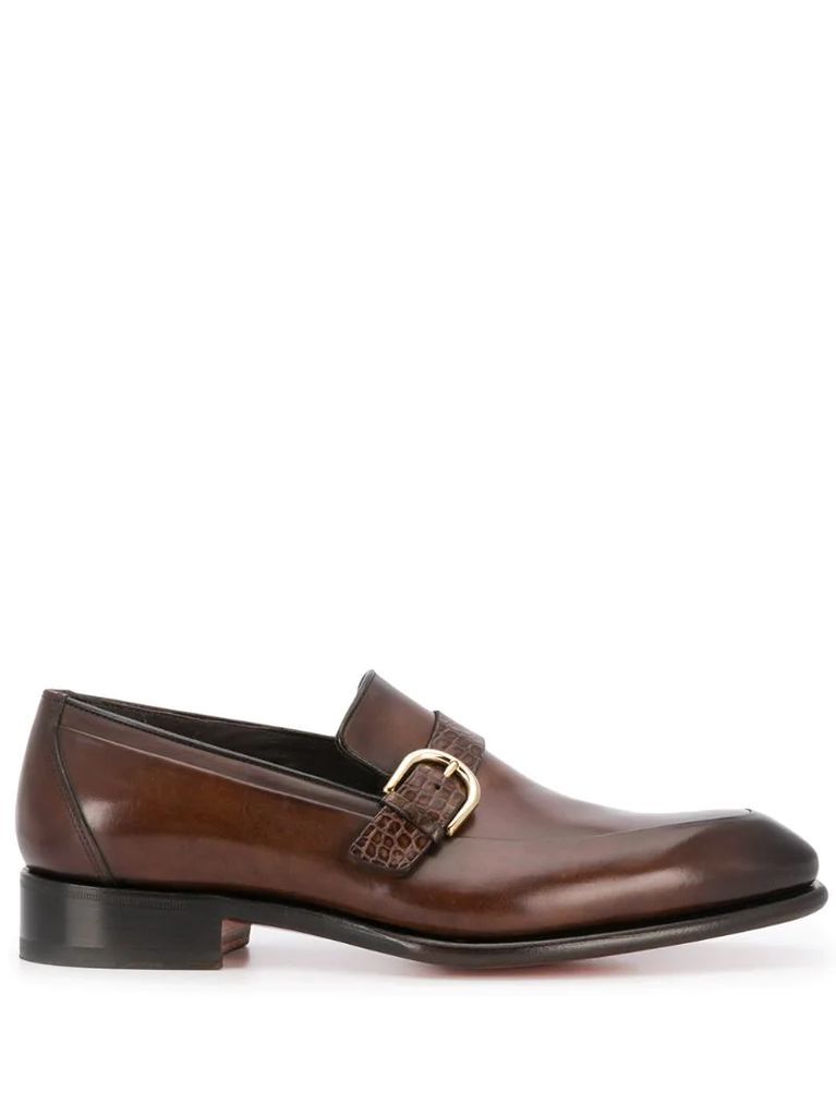 buckled strap loafers