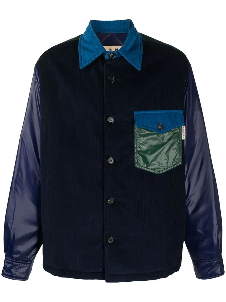panelled shirt jacket