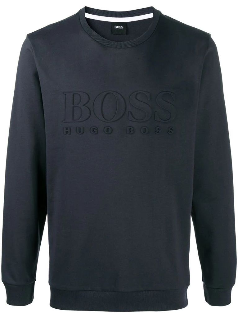 embossed-logo sweatshirt