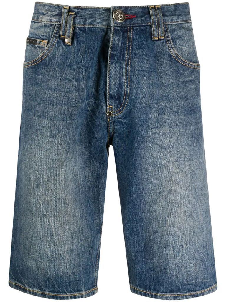 Bermuda faded jean shorts