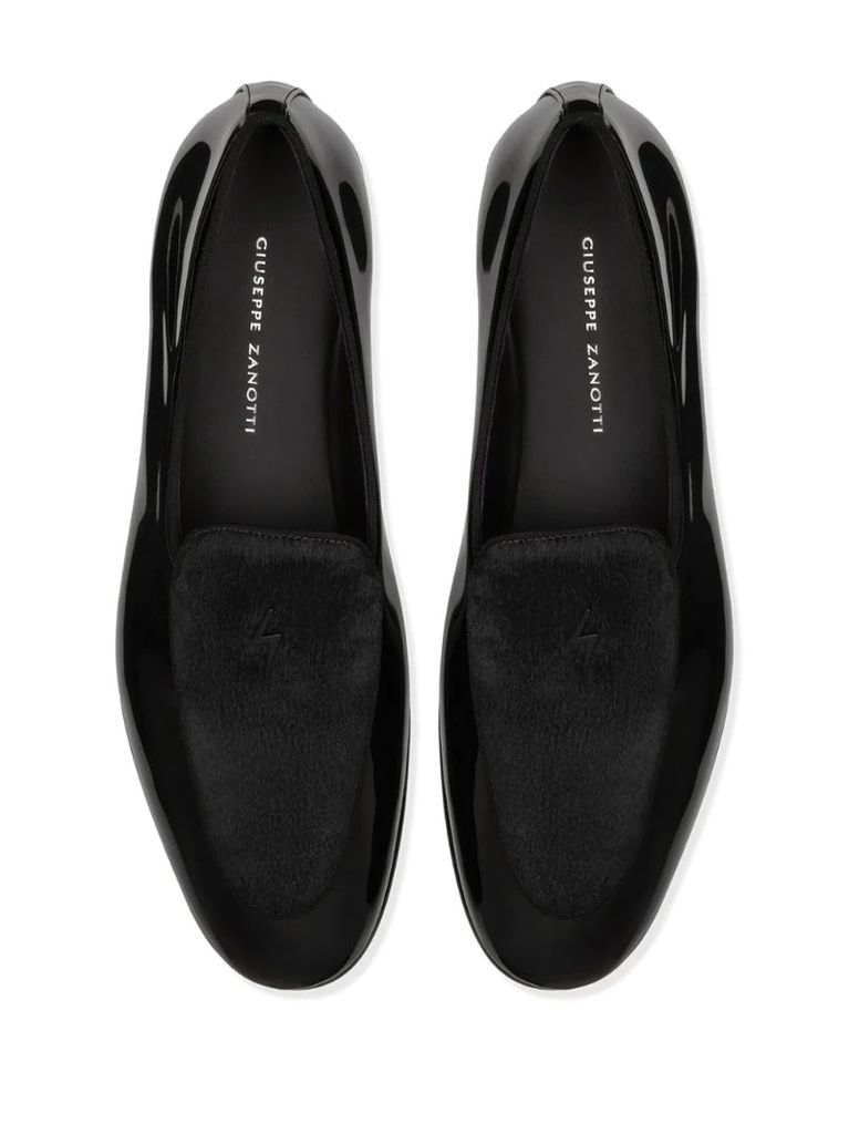 fur panel loafers