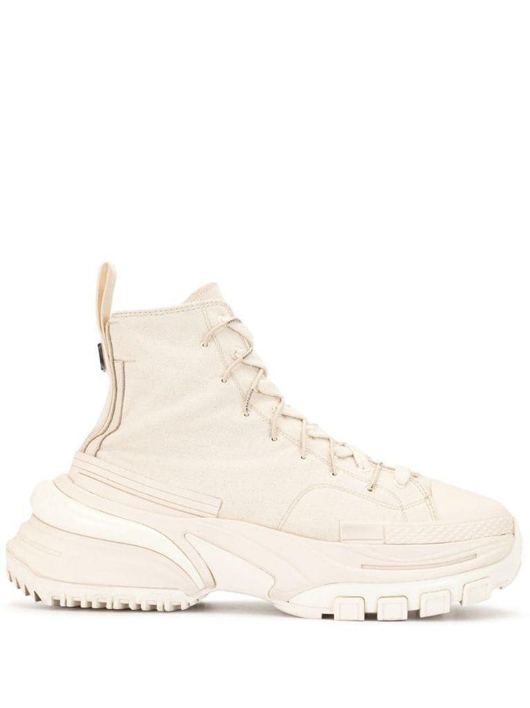 chunky sole high-top sneakers