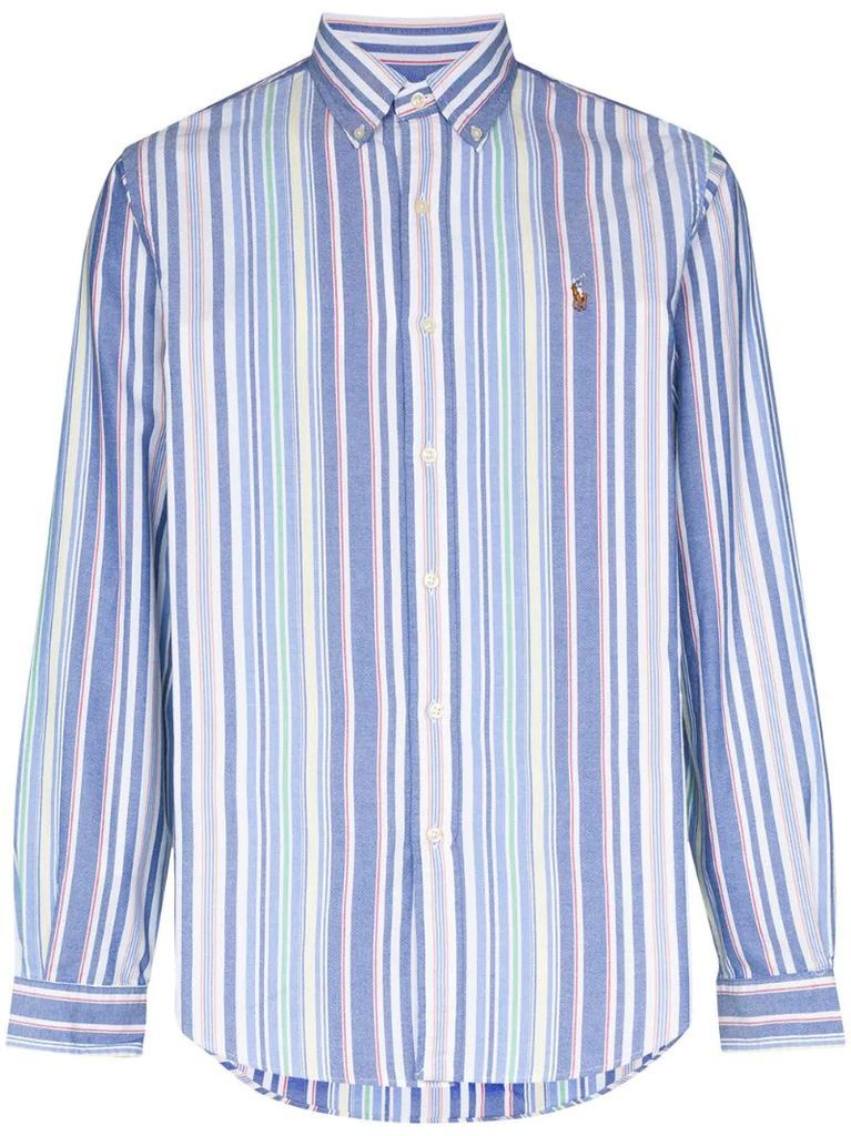 stripe-pattern Oxford shirt
