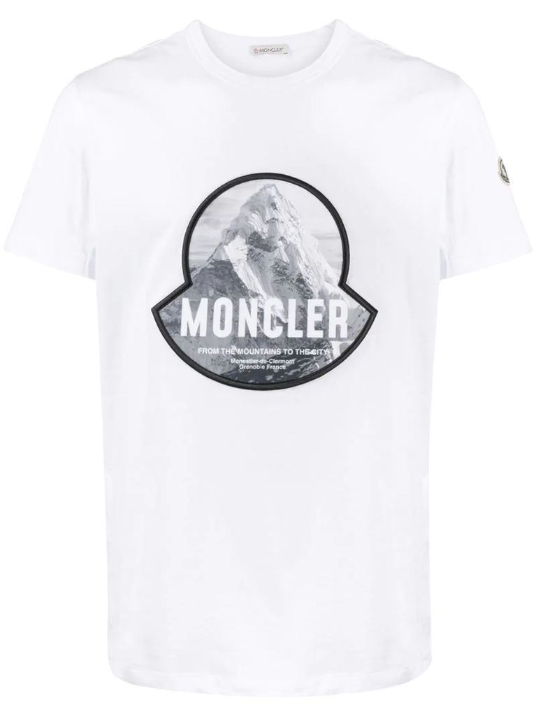 mountain-print T-shirt