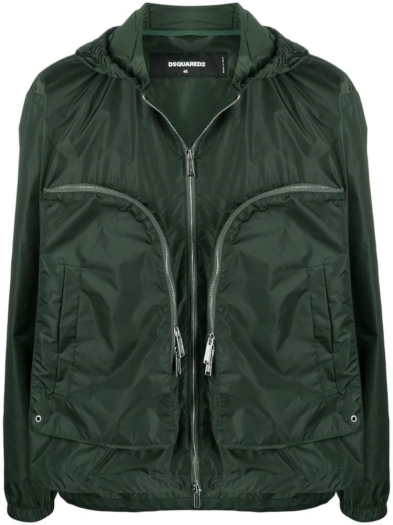 oversize zip pocket lightweight jacket