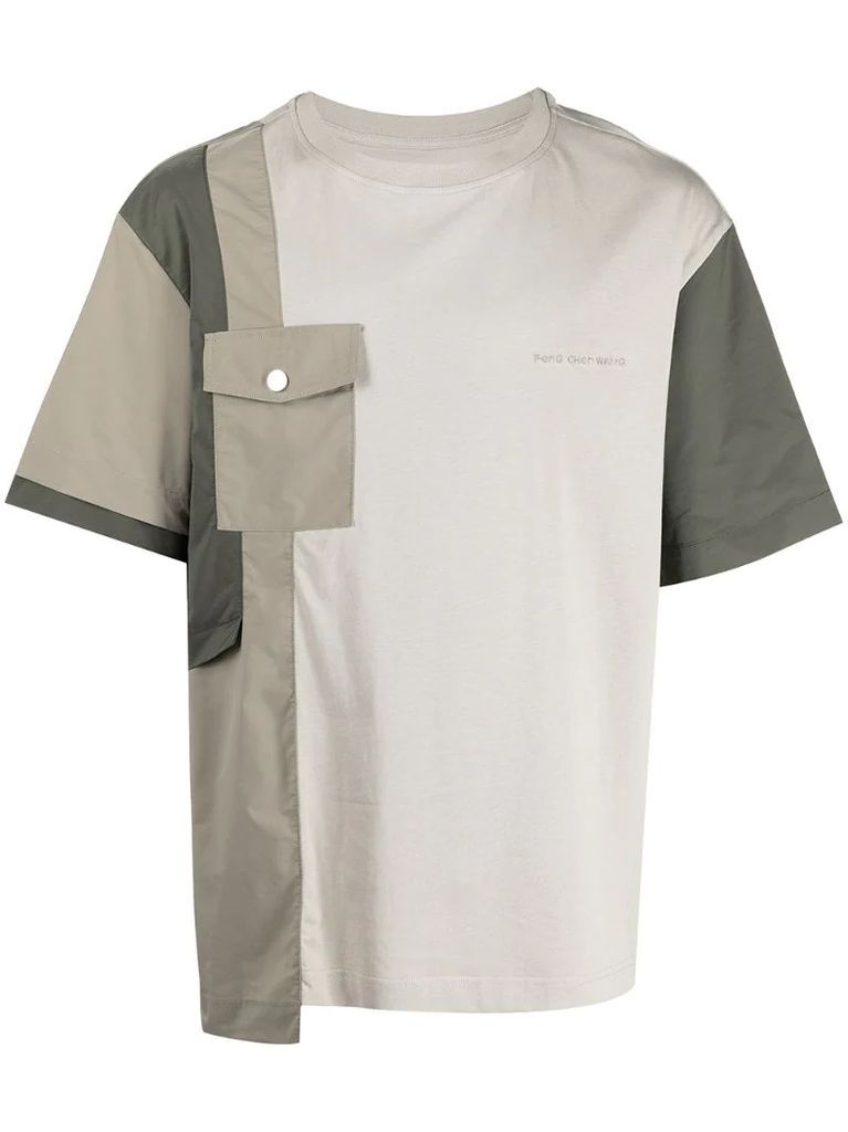 colour-block cotton T-shirt