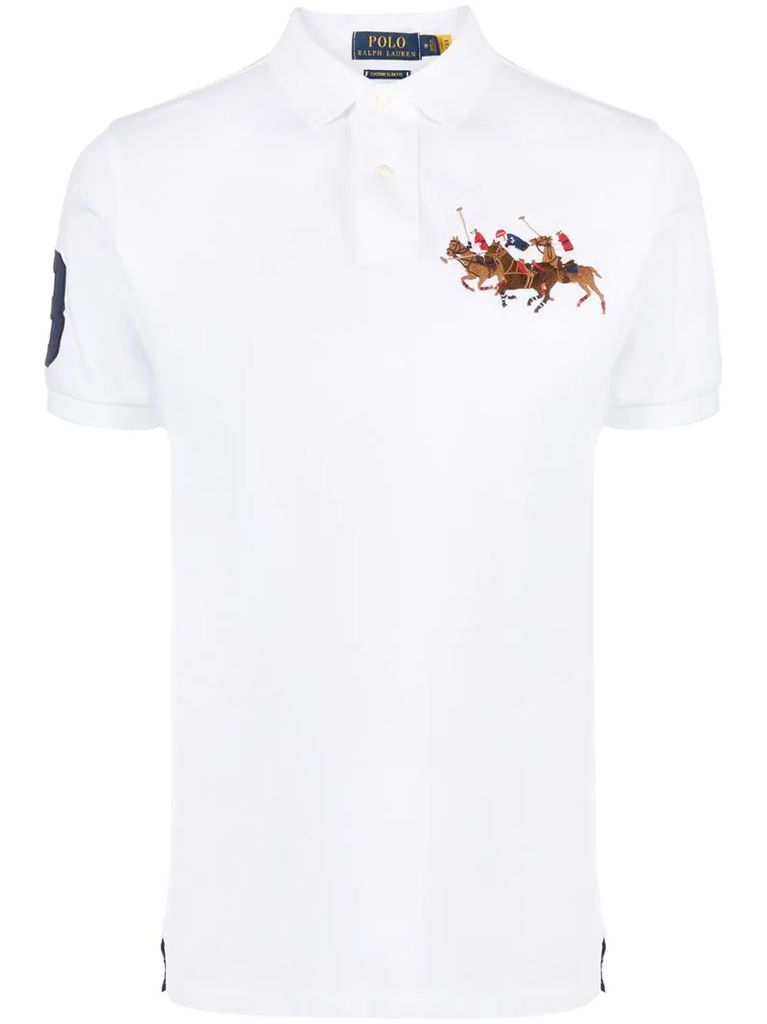 logo embroidered polo shirt