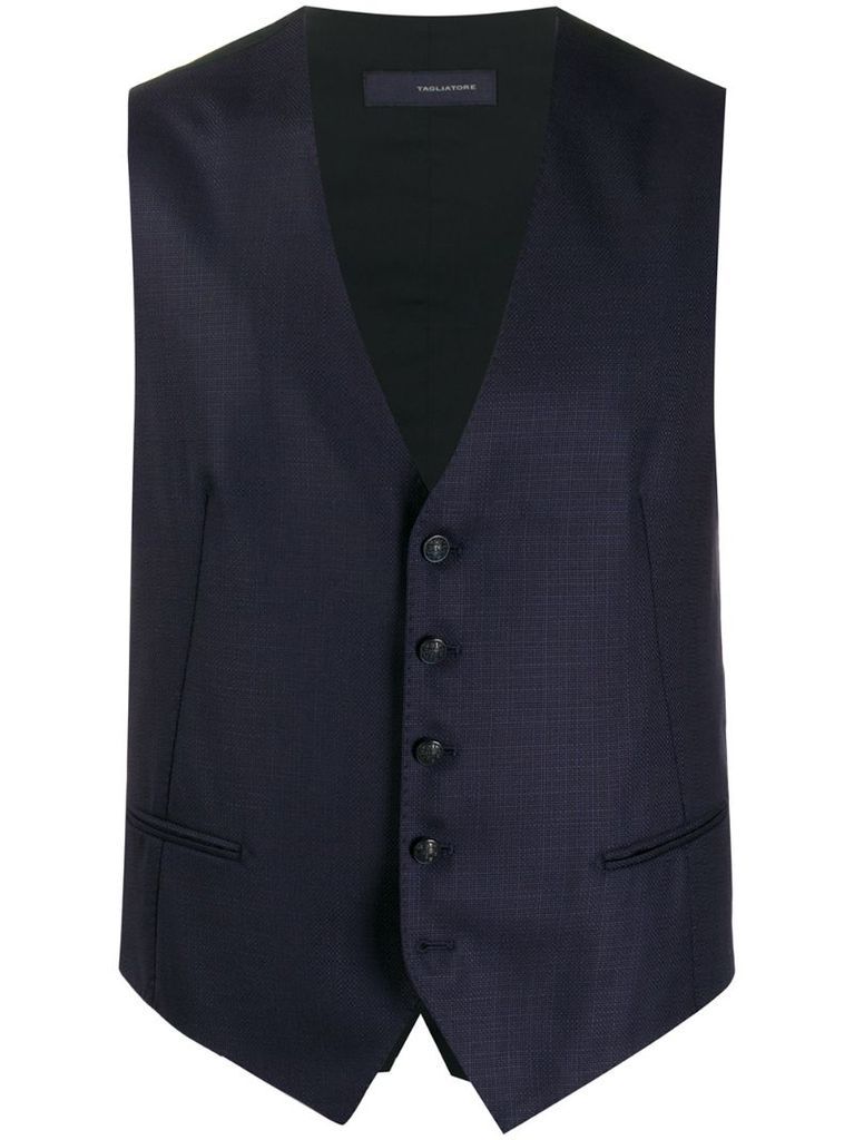 tailored button-front waistcoat