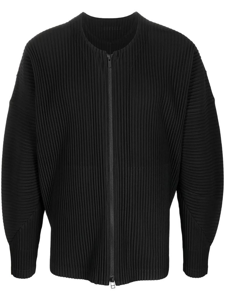 pleated bomber jacket