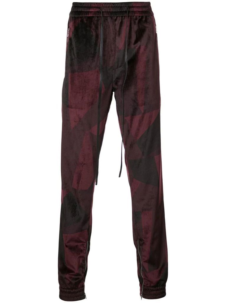 Abstract track pants