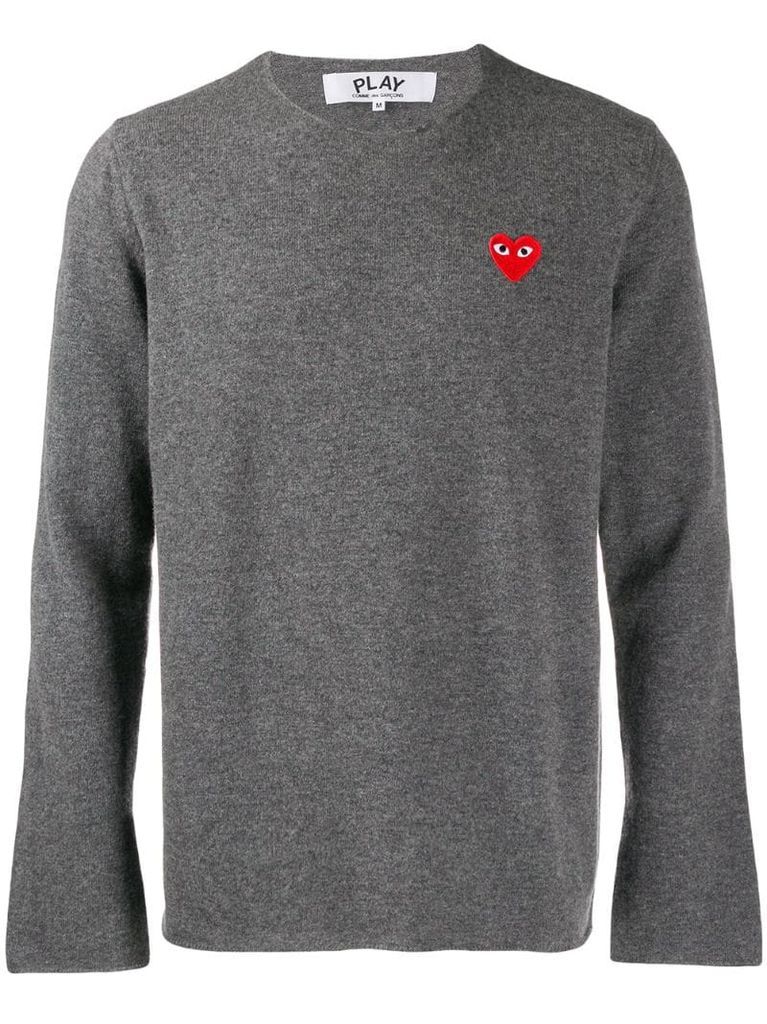appliqué heart sweater