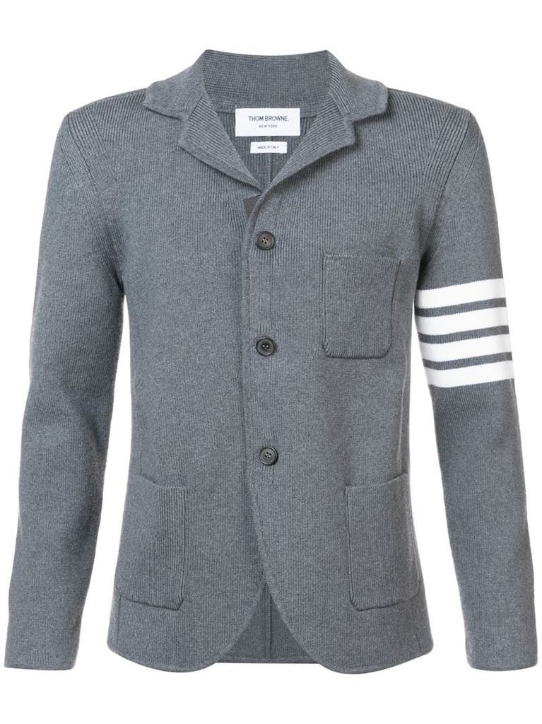 4-Bar single-breasted knitted blazer