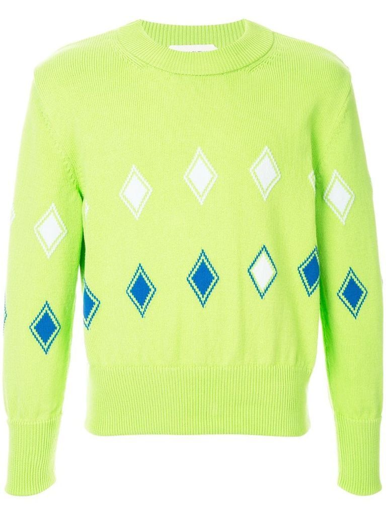 geometric knit sweater