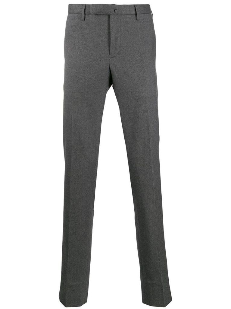 micro-check suit trousers