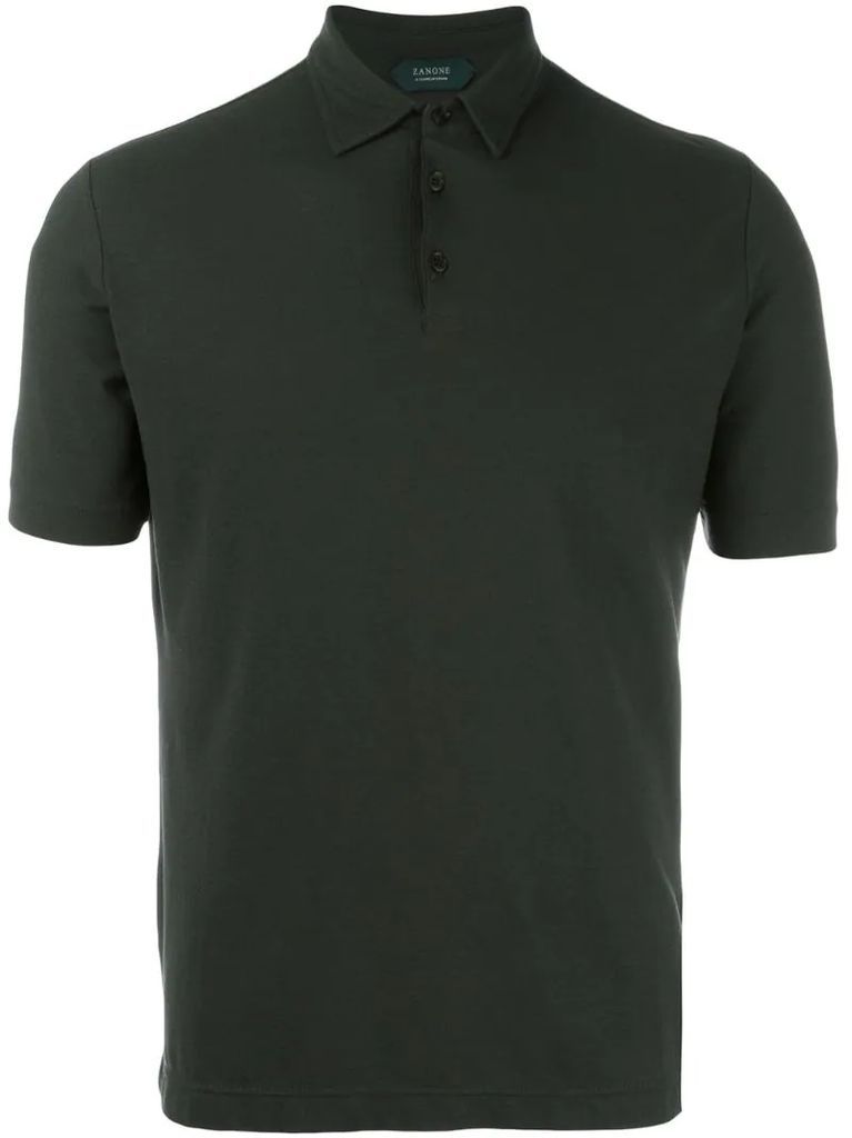 shortsleeved fitted polo shirt