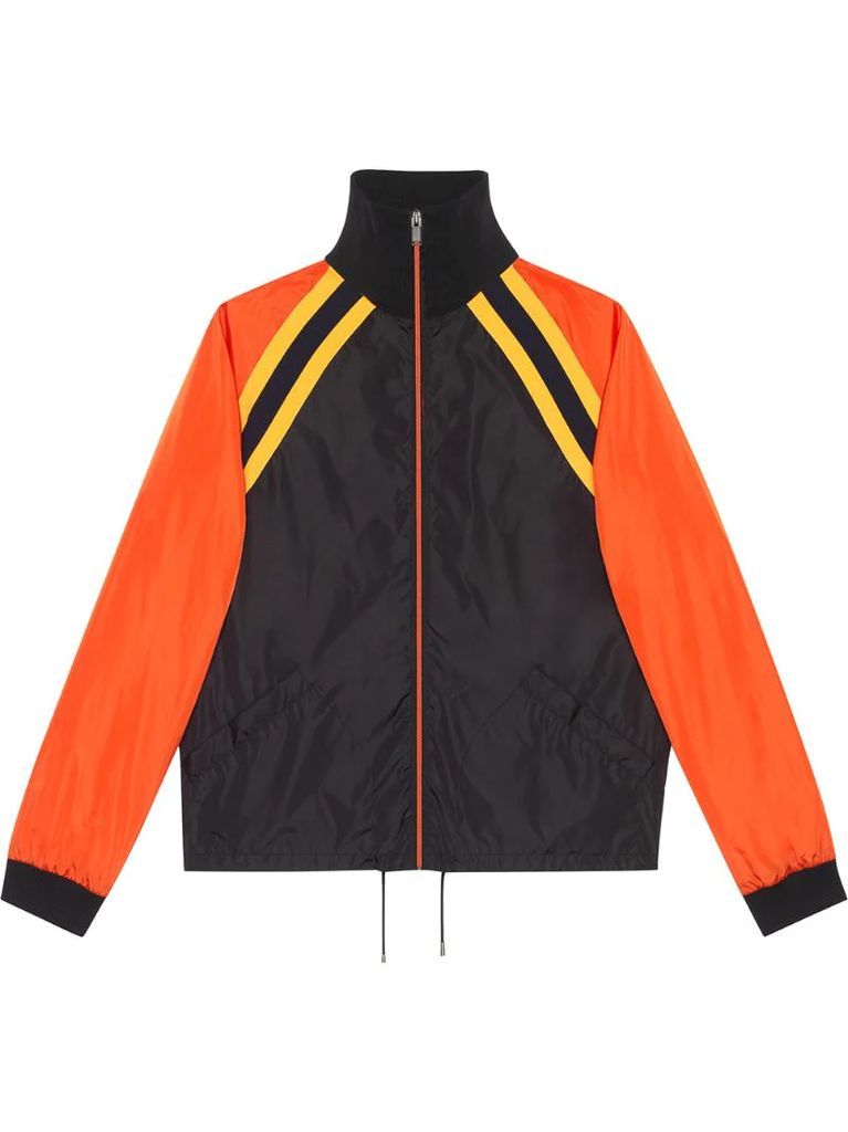 Nylon jacket with Gucci logo