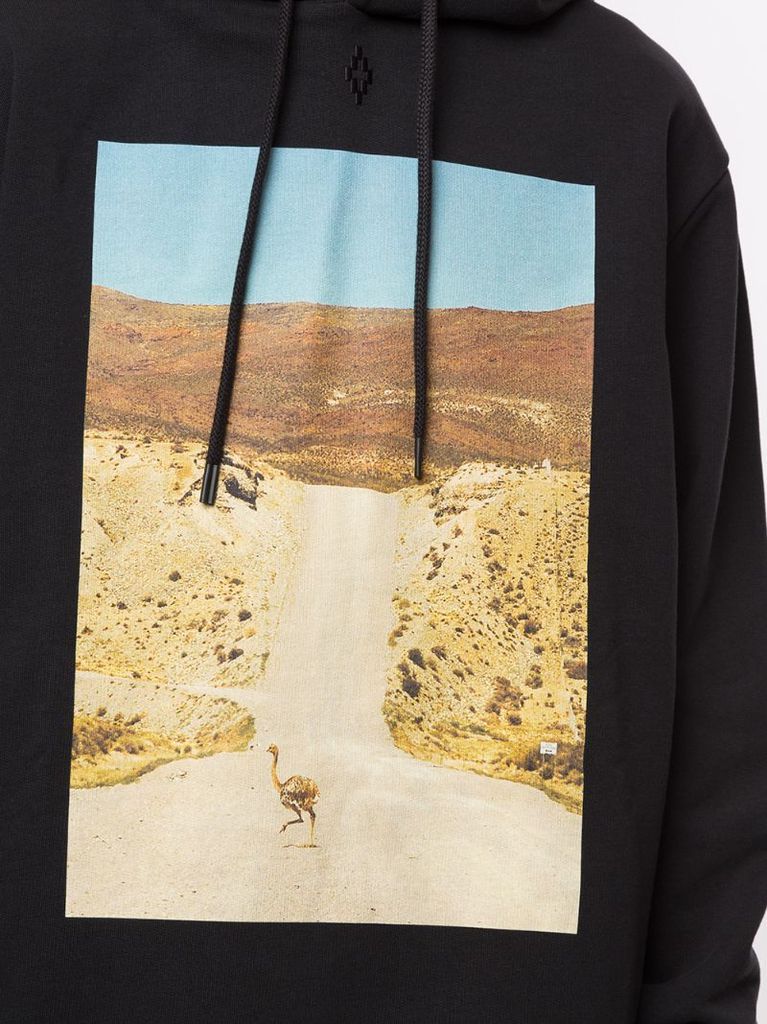 Ostrich-print hoodie