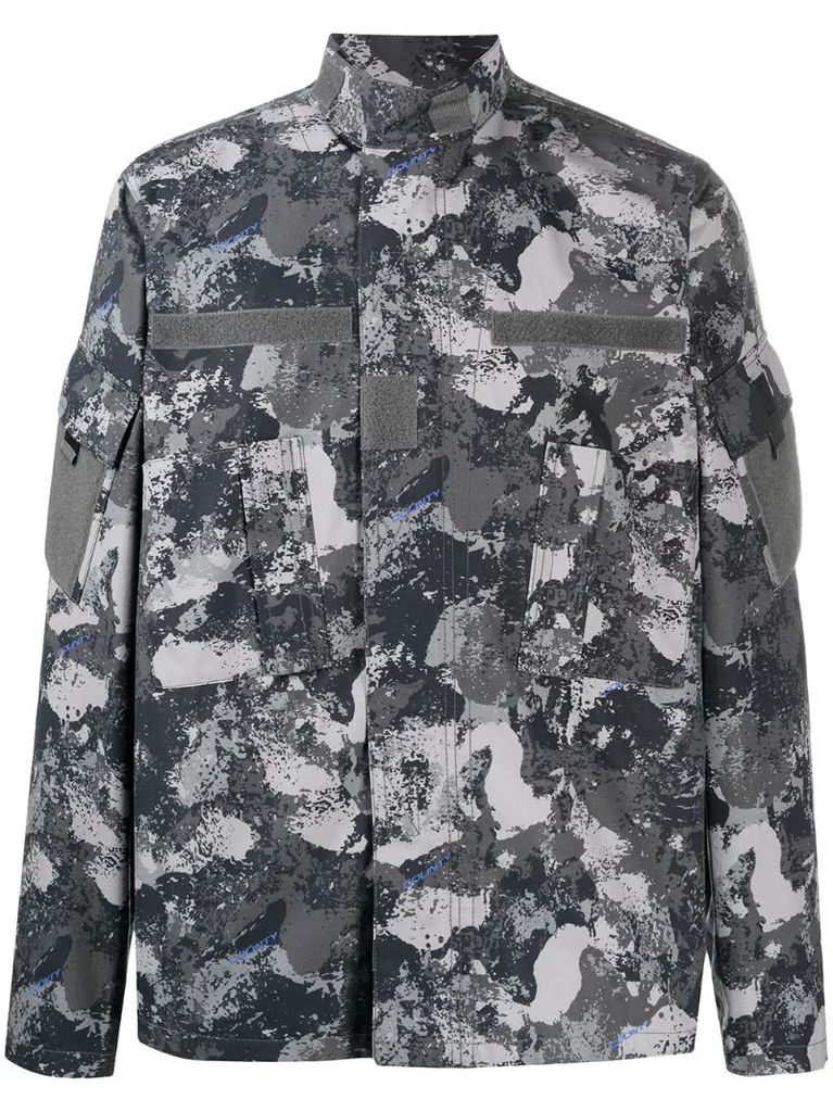 camouflage print military jacket