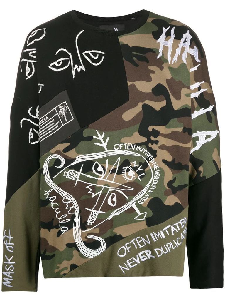 scribble embellished sweatshirt