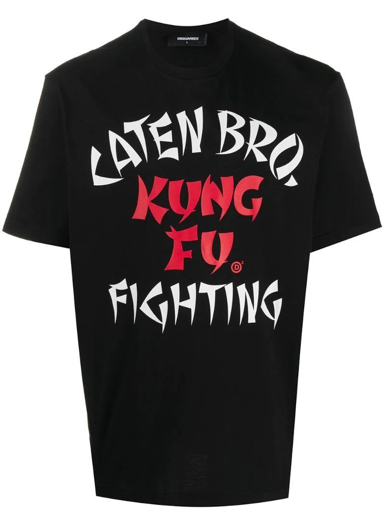 Kung Fu Fighting print T-shirt