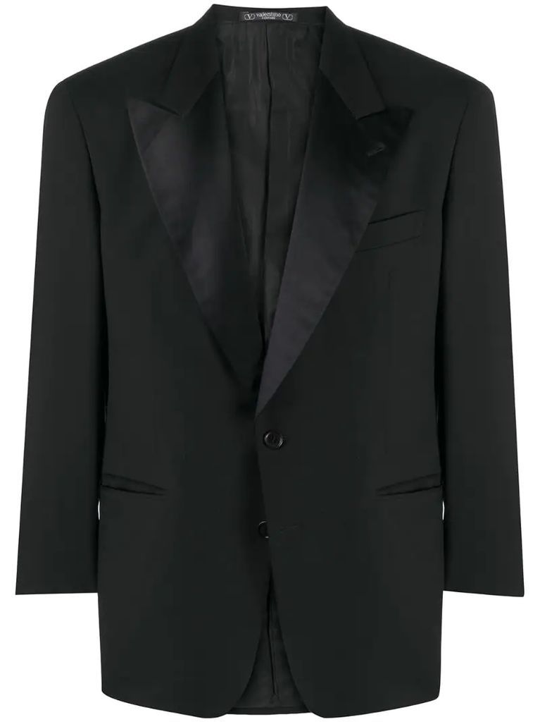 1990 peak lapel tuxedo blazer