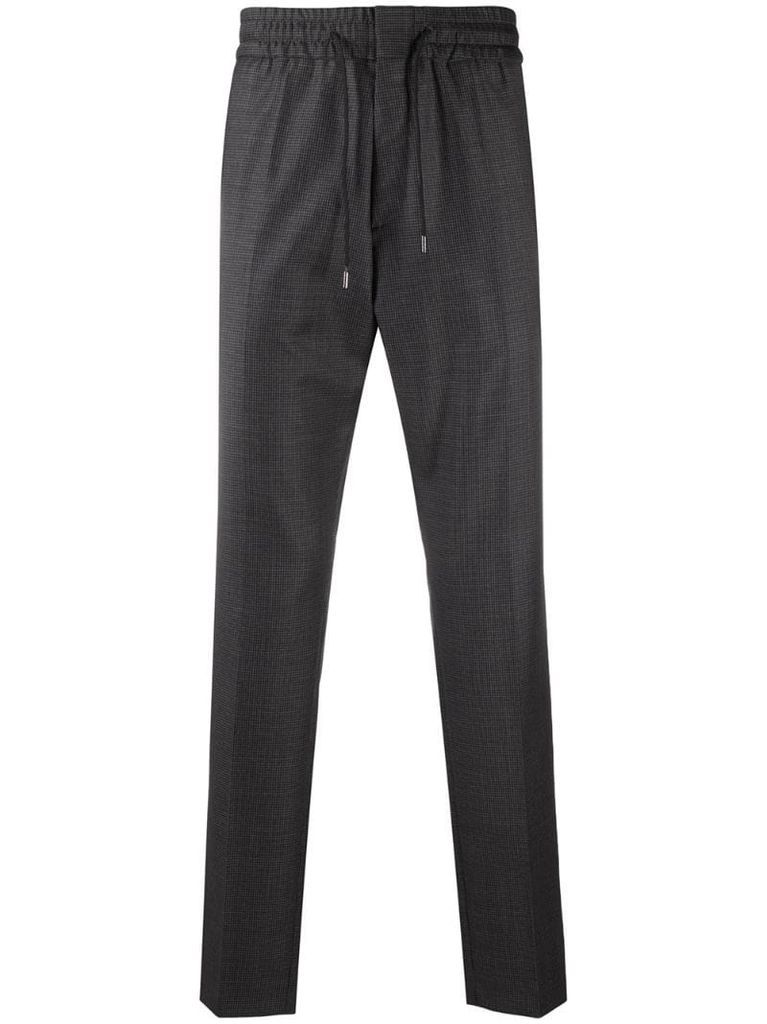 dogtooth wool trousers