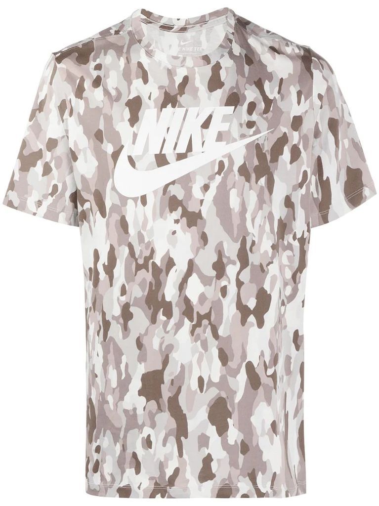 logo-print camouflage t-shirt