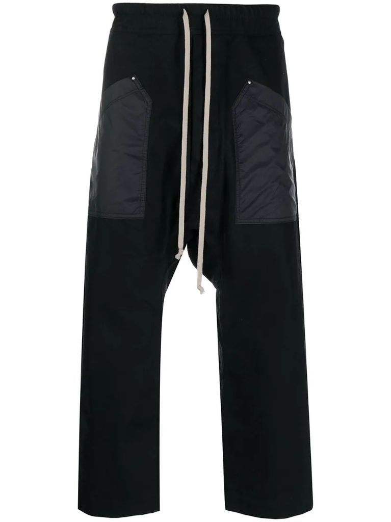 dropped crotch cropped trousers