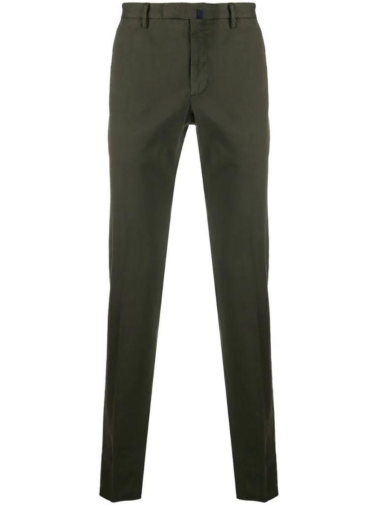 straight-leg chino trousers