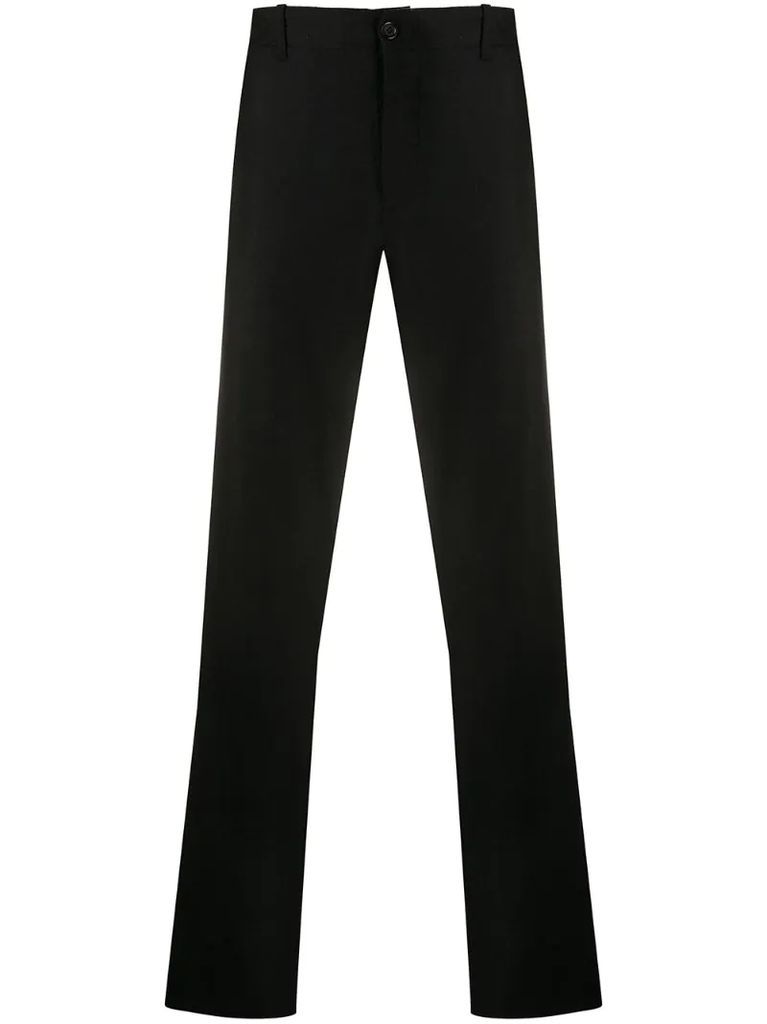 straight-leg tailored trousers