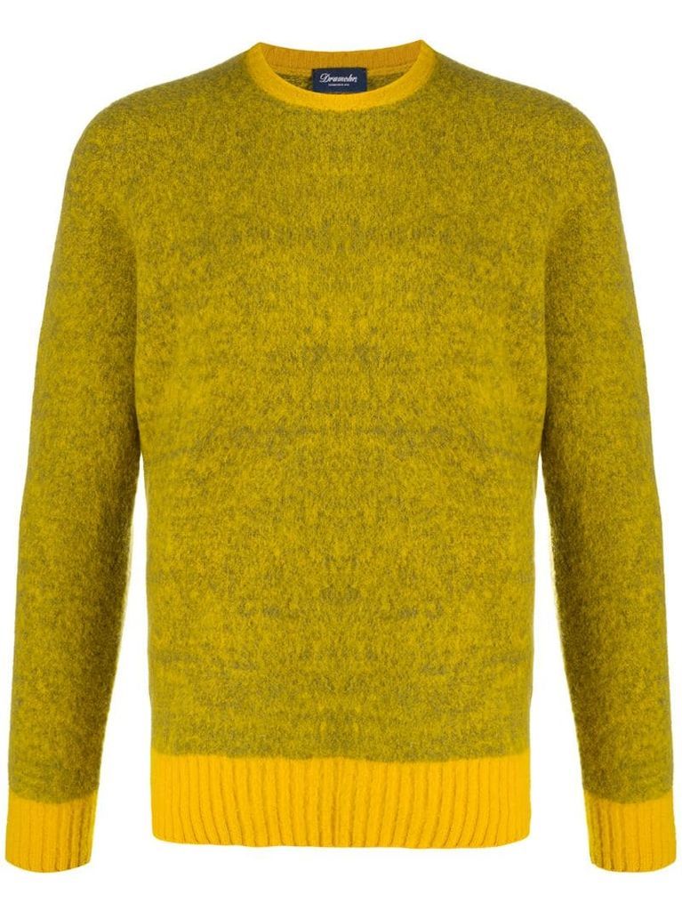 contrast-trimmed lambswool jumper