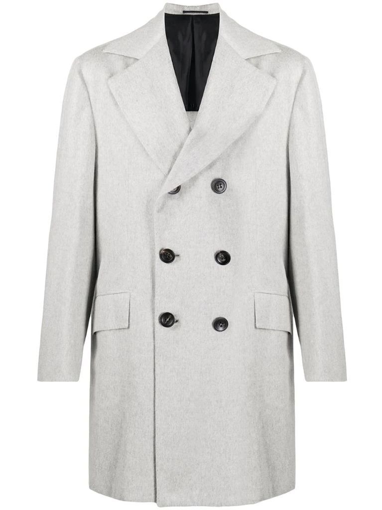 double-breasted cashmere coat