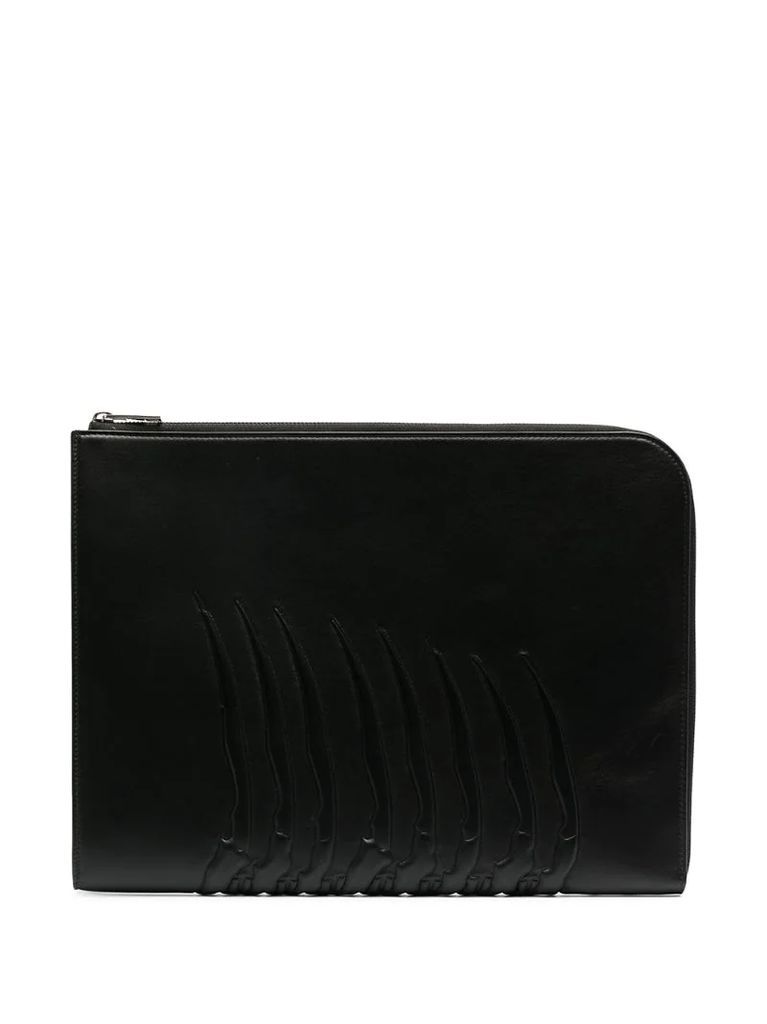 oversized leather clutch bag