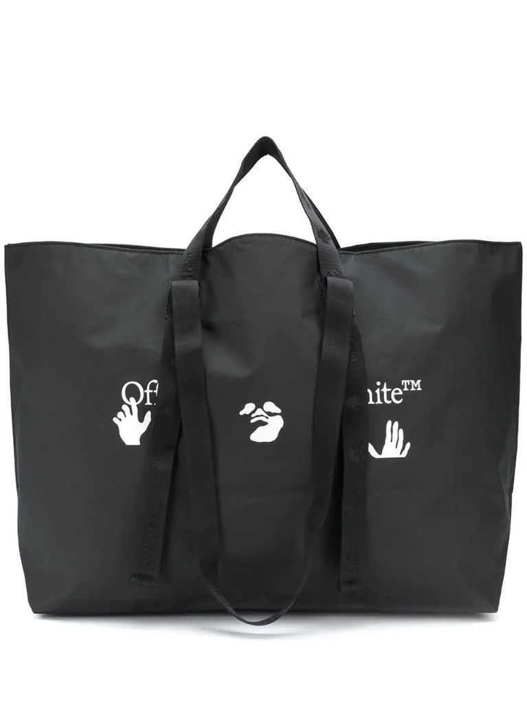 large logo-print tote bag