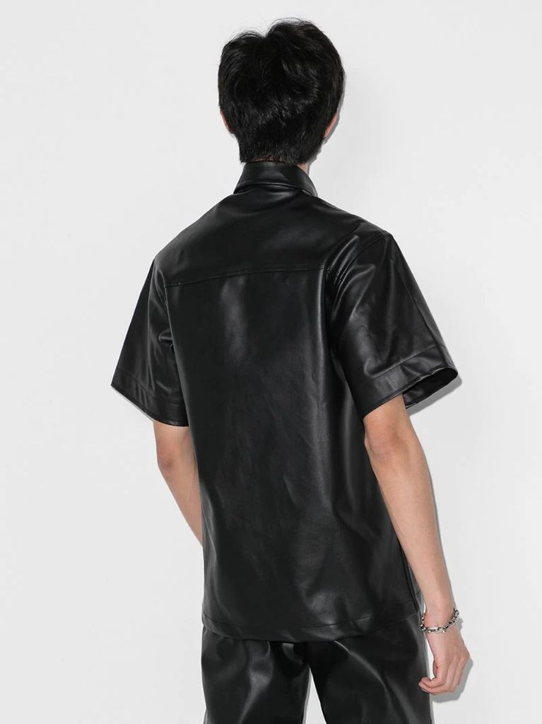 x Homecoming faux-leather shirt