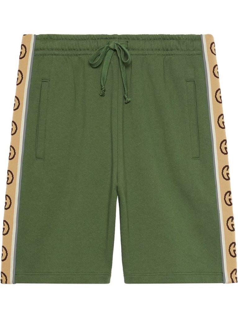 interlocking G stripe cotton shorts