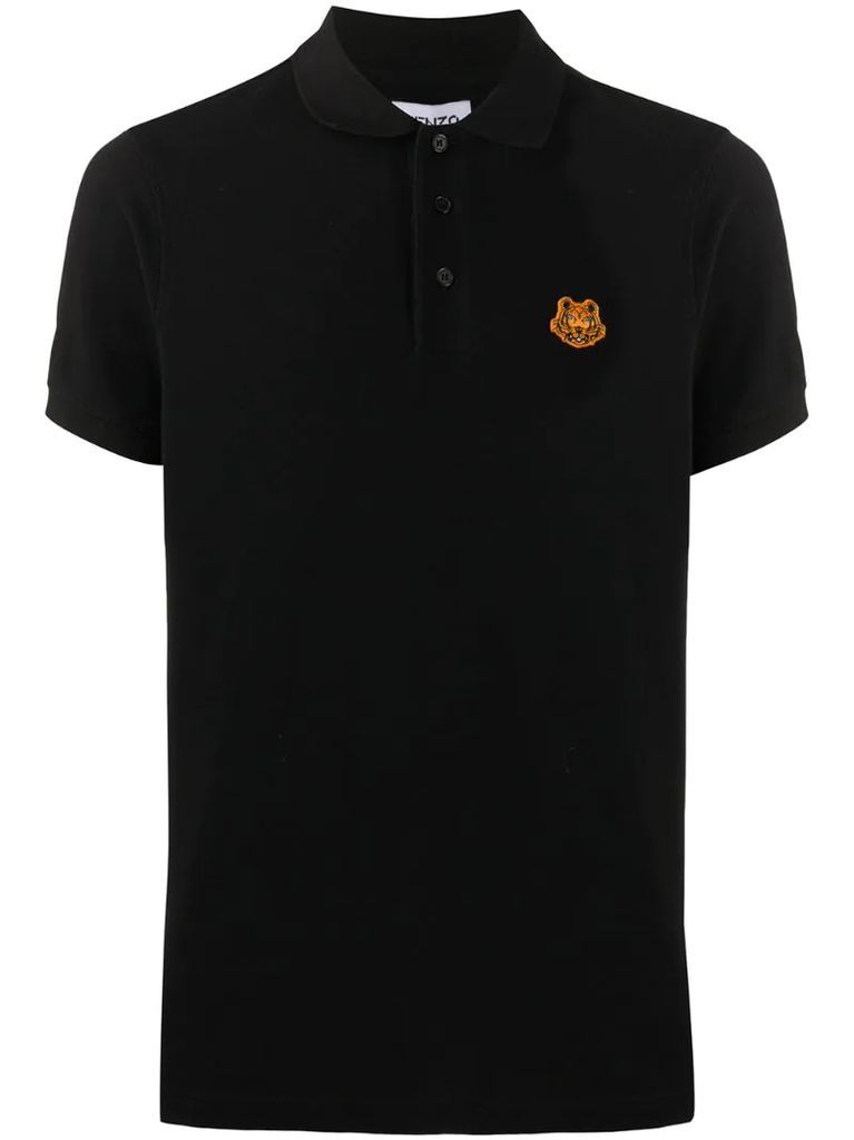 Tiger patch polo shirt