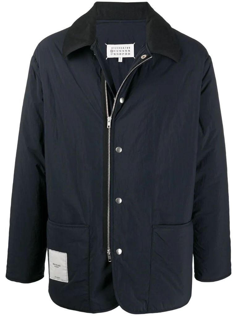 padded button-up jacket