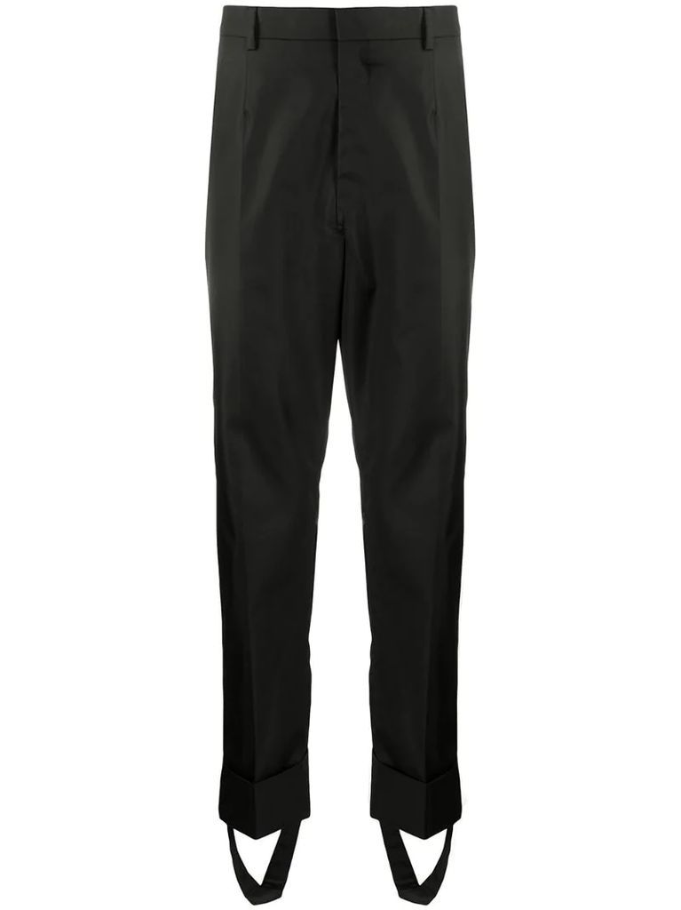 logo patch tailored trousers