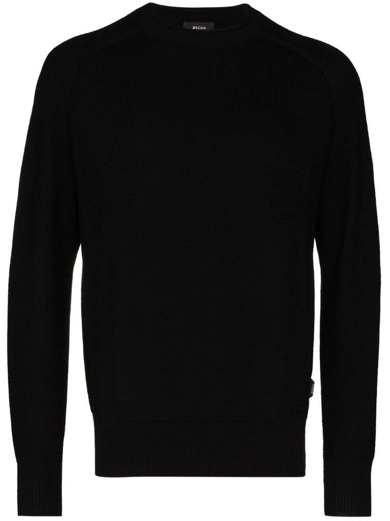 textured knitted jumper