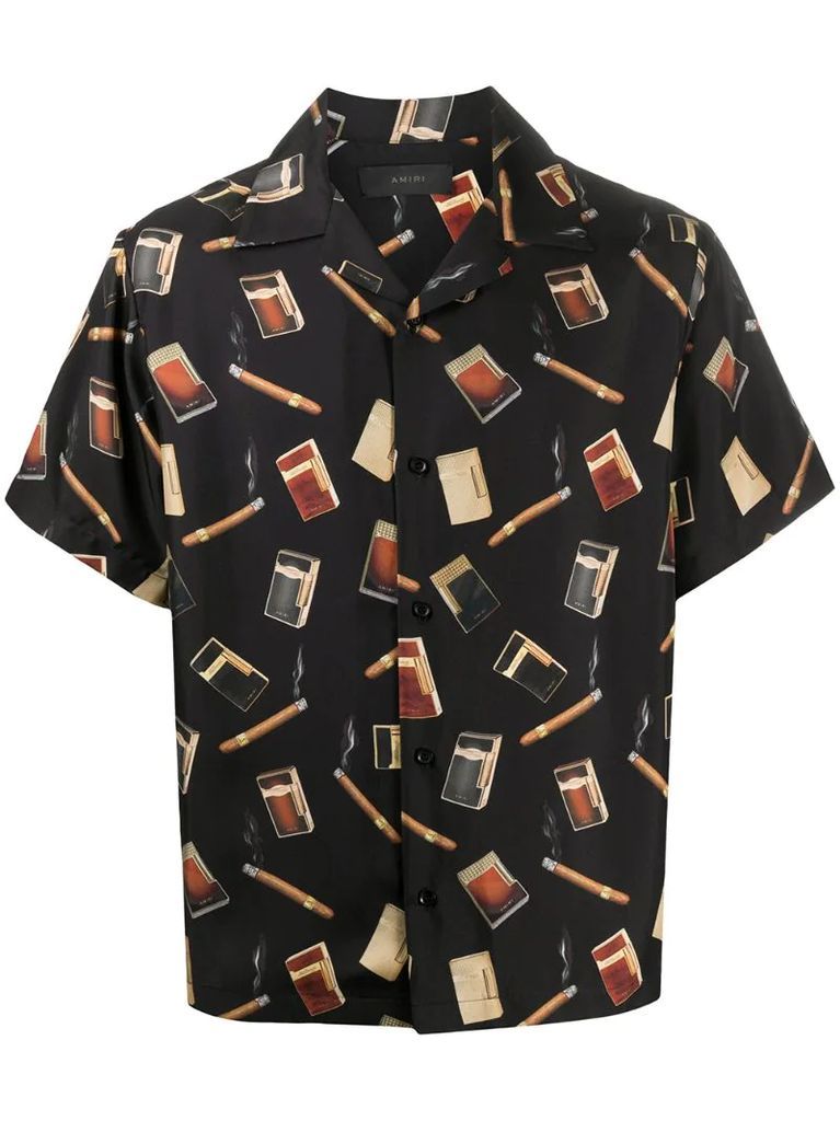 Cigar bowling shirt