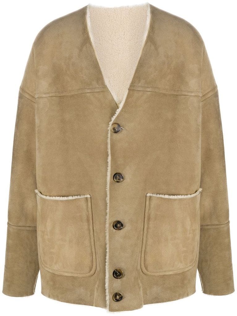 oversize shearling coat