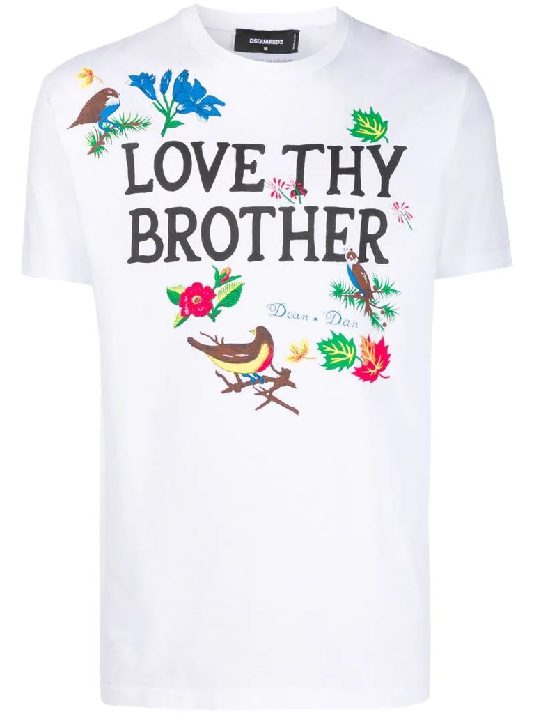Love Thy Brother print T-shirt