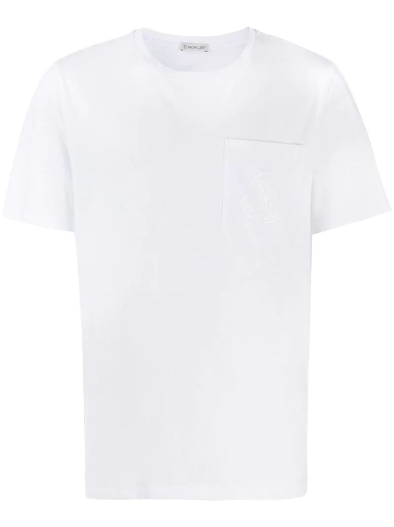 panelled short-sleeve T-shirt