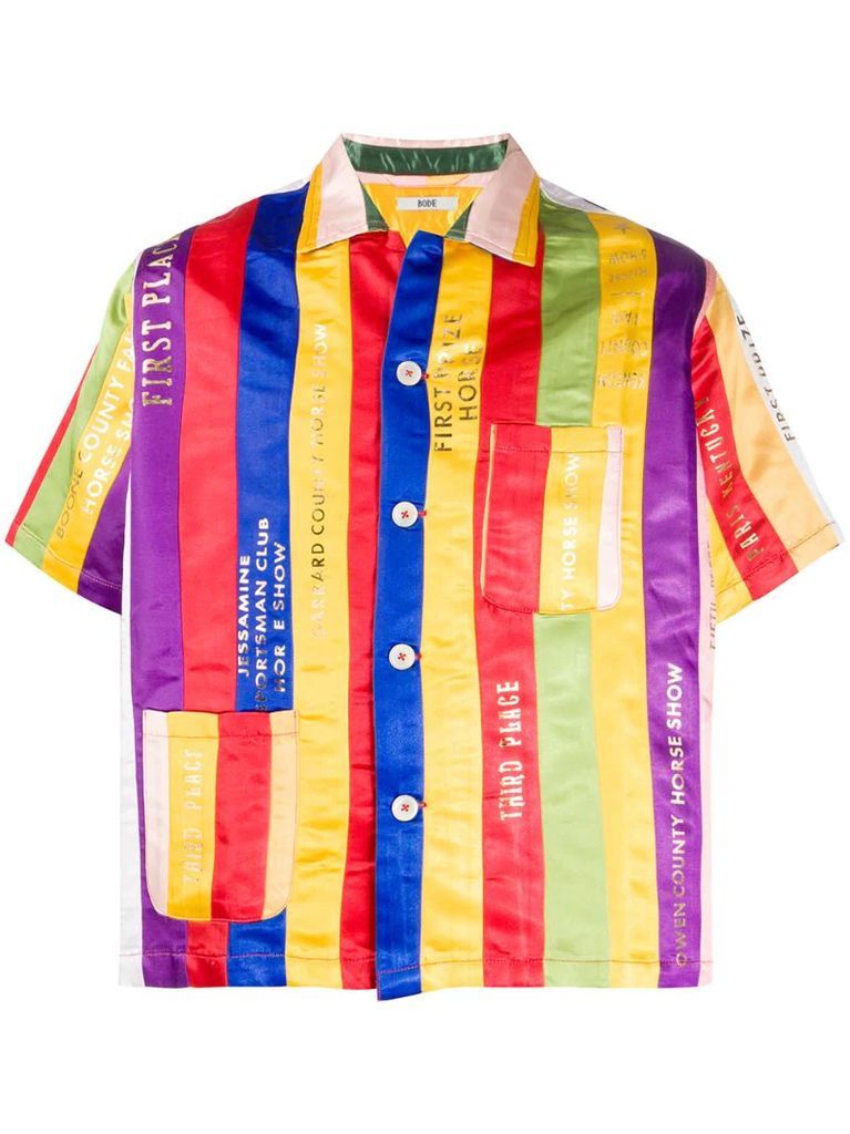 Rainbow Chenille striped-print shirt