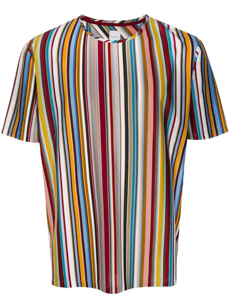 striped cotton crew-neck T-shirt