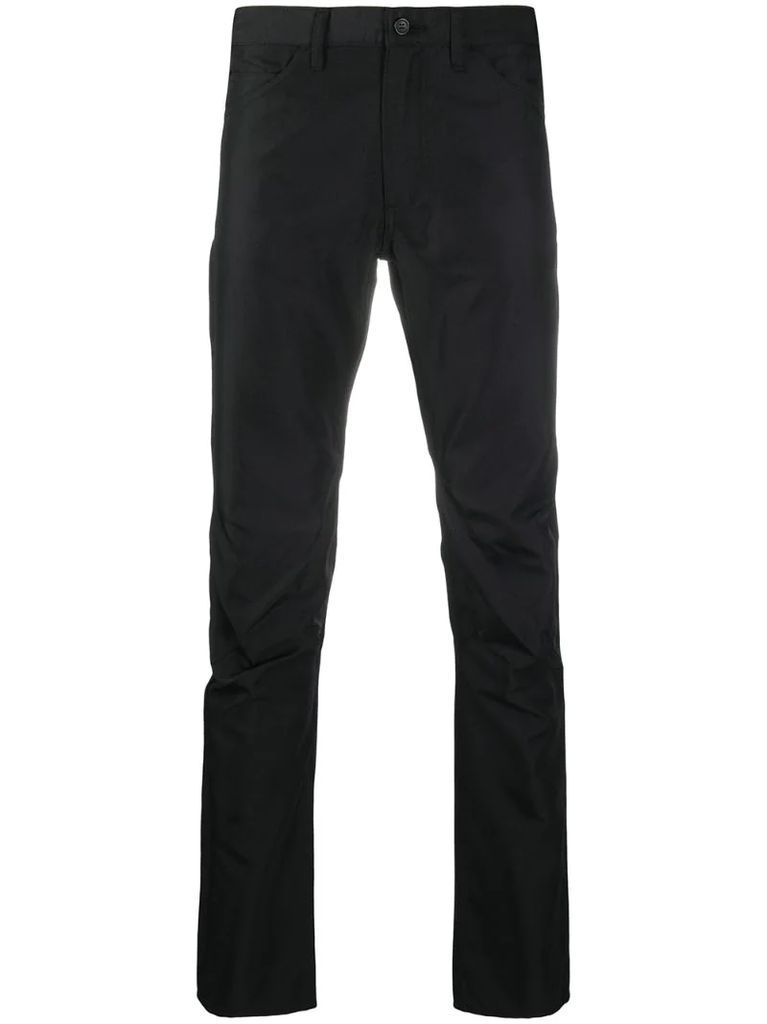 skinny fit ruched detail trousers