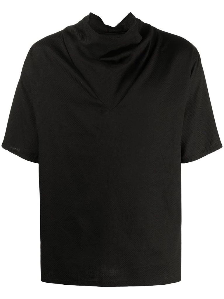 cowl-neck cotton T-Shirt